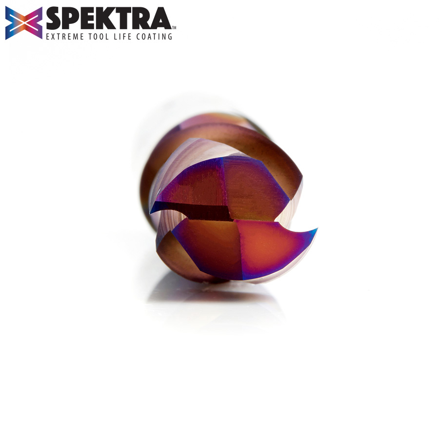 46188-K CNC Solid Carbide Spektra™ Extreme Tool Life Coated Compression Spiral 1/2 Dia x 1-1/4 x 1/2 Inch Shank