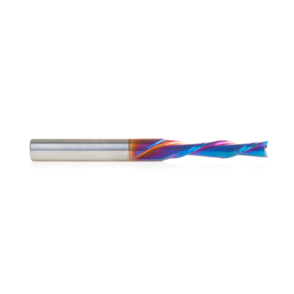 46211-L-K Solid Carbide Spektra™ Extreme Tool Life Coated Spiral Plunge 5mm Dia x 1" x 1/4 Shank for Drilling Shelf Pin Holes