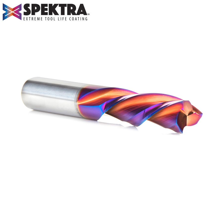 46216-K Solid Carbide Spektra™ Extreme Tool Life Coated Spiral Plunge 1/2 Dia x 1-1/2 x 1/2 Inch Shank Down-Cut, 3-Flute