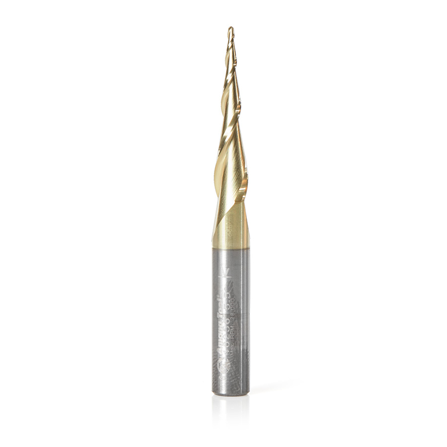 1/4 Shank Diameter 1/8 Cutting Diameter SGS 90001 21 Up Cut Routers 1/2 Cutting Length Uncoated 2 Length 1/4 Shank Diameter 1/8 Cutting Diameter SGS 90001 21 Up Cut Routers 1/2 Cutting Length Uncoated 2 Length