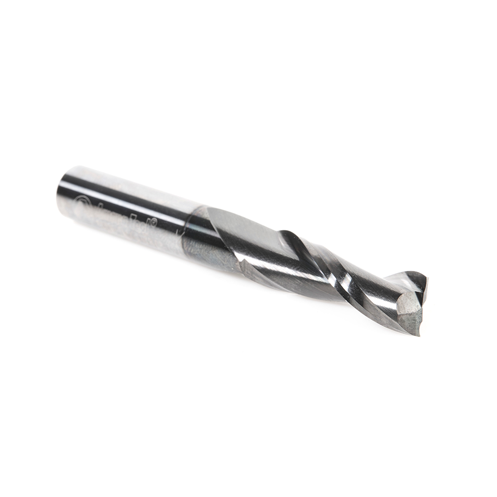 46320-DLC Solid Carbide Spiral Plunge Diamond-Like Carbon (DLC) Coated for Solid Wood 3/8 Dia x 1-1/4 x 3/8 Shank Up-Cut