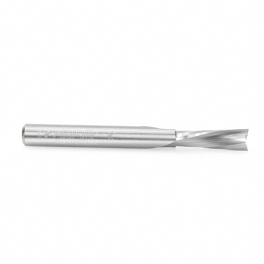 46349 Solid Carbide Spiral Plunge for Solid Wood 1/4 Dia x 3/4 x 1/4 Inch Shank Down-Cut