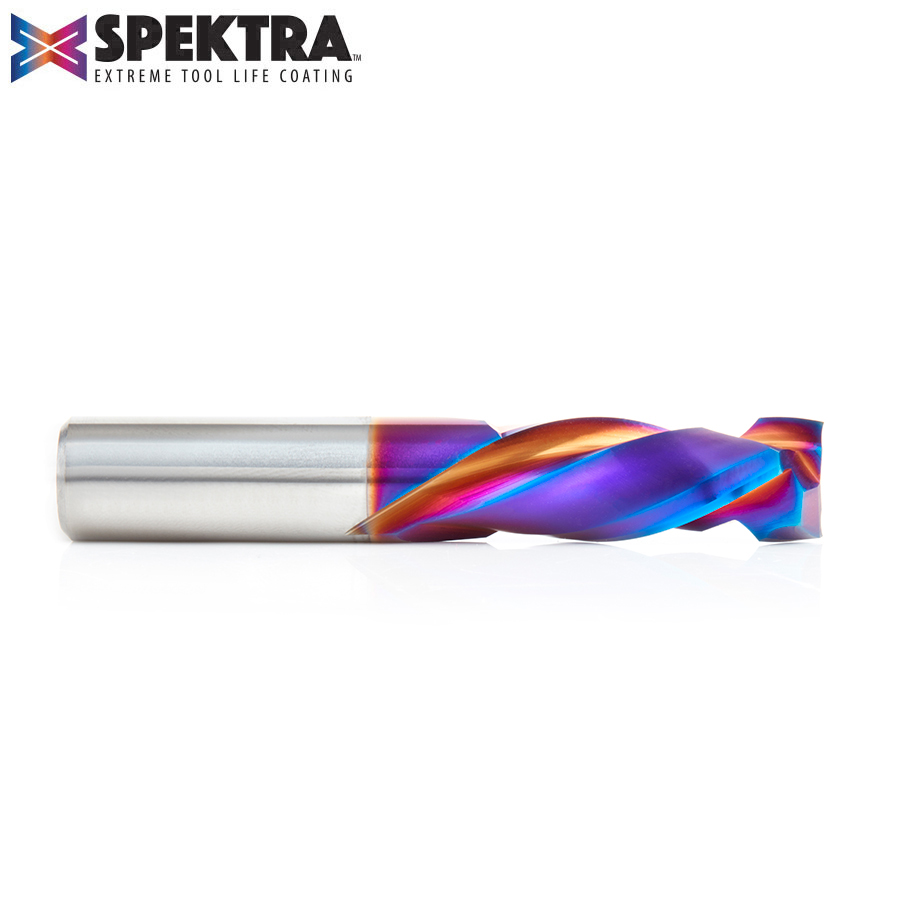 46354-K CNC Solid Carbide Spektra™ Extreme Tool Life Coated Mortise Compression Spiral 1/2 Dia x 1-1/4 Inch x 1/2 Shank