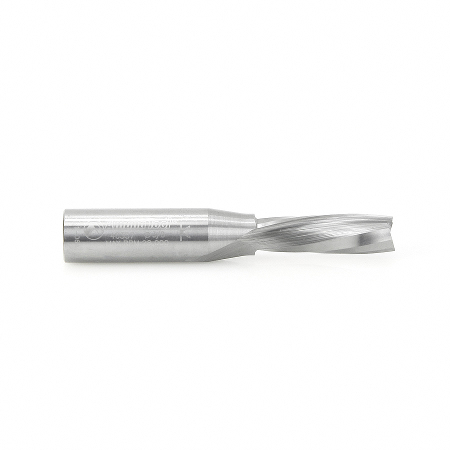 46357 Solid Carbide Spiral Plunge for Solid Wood 3/8 Dia x 1-1/4 x 1/2 Inch Shank Down-Cut