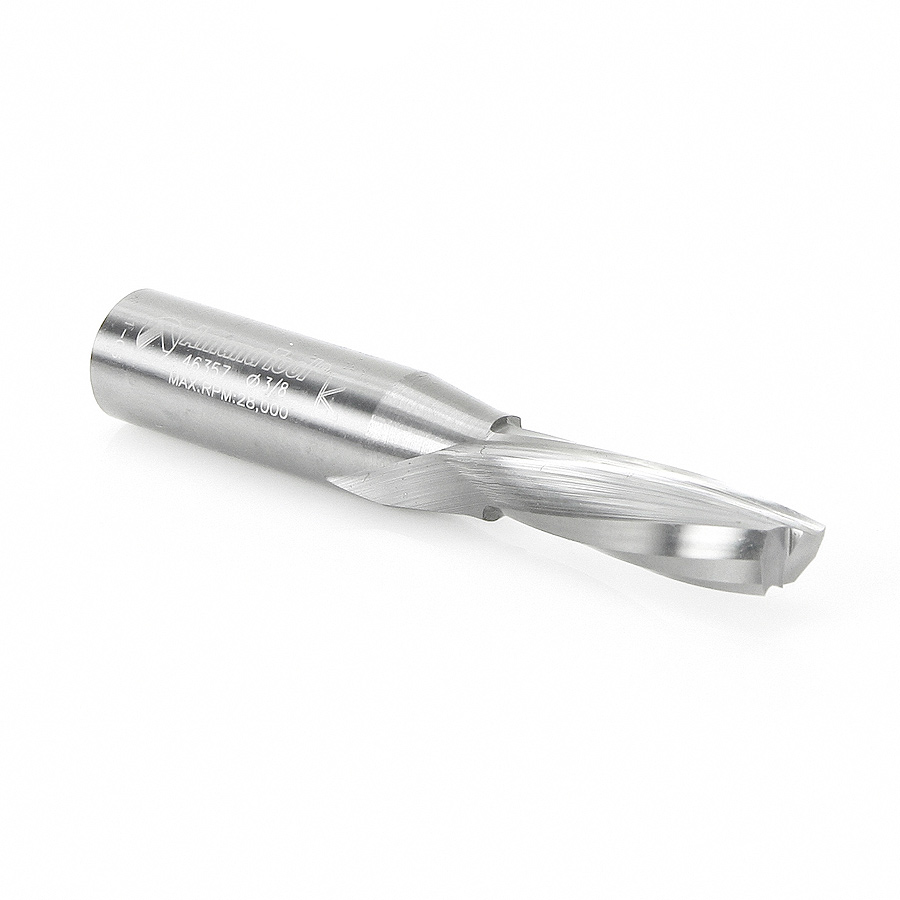 46357 Solid Carbide Spiral Plunge for Solid Wood 3/8 Dia x 1-1/4 x 1/2 Inch Shank Down-Cut