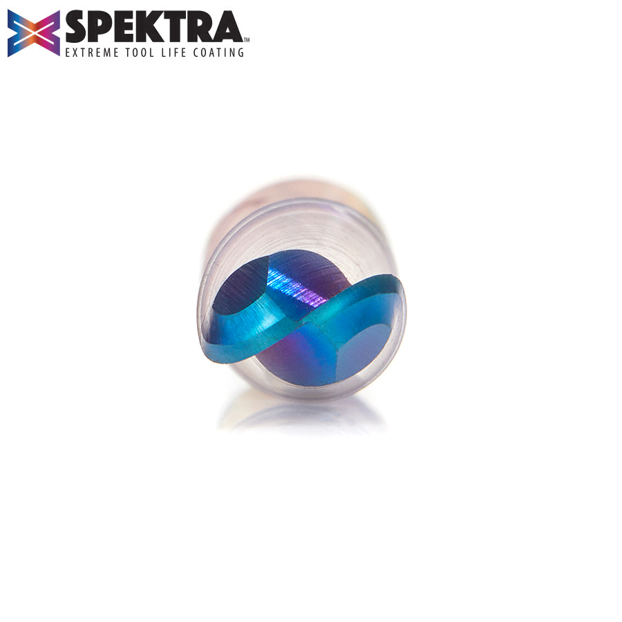46376-K Solid Carbide Spektra™ Extreme Tool Life Coated Up-Cut Ball Nose Spiral 1/4 Dia x 1 Inch x 1/4 Shank Router Bit