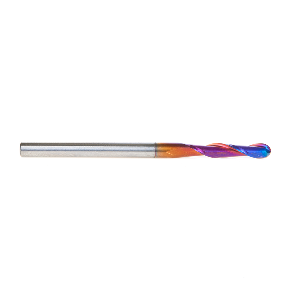 46377-K Solid Carbide Spektra™ Extreme Tool Life Coated Up-Cut Ball Nose Spiral 1/16 Radius x 1/8 Dia x 5/8 x 1/8 Shank Router Bit