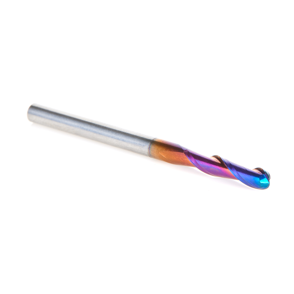 46377-K Solid Carbide Spektra™ Extreme Tool Life Coated Up-Cut Ball Nose Spiral 1/16 Radius x 1/8 Dia x 5/8 x 1/8 Shank Router Bit