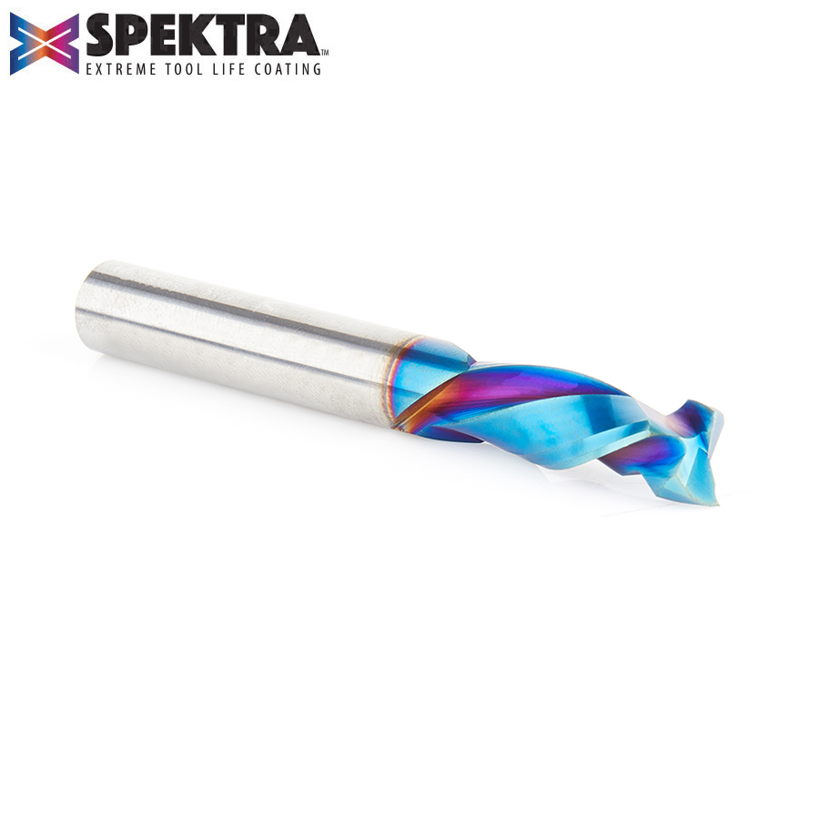 46395-K CNC Solid Carbide Spektra™ Extreme Tool Life Coated Mortise Compression Spiral 3/8 Dia x 1-1/16 Inch x 3/8 Shank