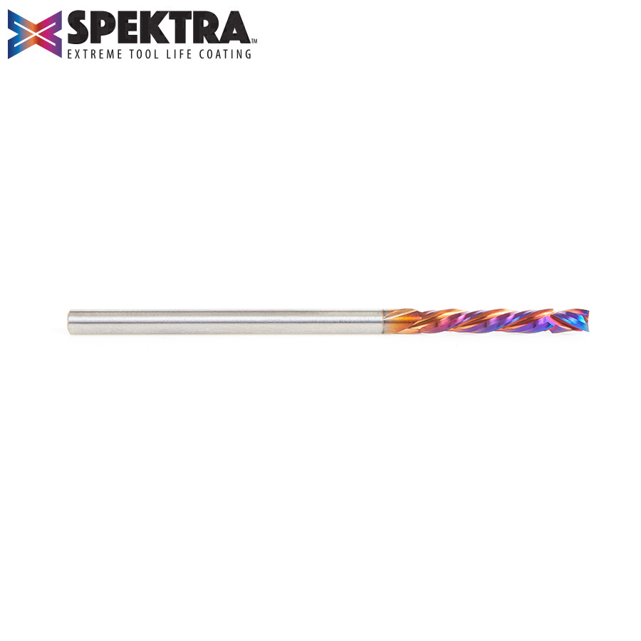 46398-K CNC Solid Carbide Spektra™ Extreme Tool Life Coated Mortise Compression Spiral 1/8 Dia x 13/16 Inch x 1/8 Shank