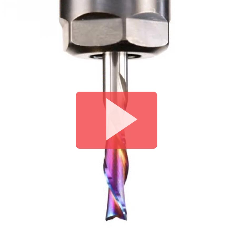 46415-K Solid Carbide Spektra™ Extreme Tool Life Coated Spiral Plunge 1/4 Dia x 1 x 1/4 Inch Shank