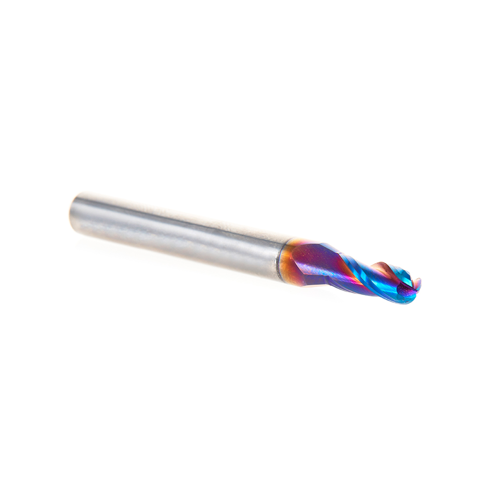 46520-K Solid Carbide Spektra™ Extreme Tool Life Coated Up-Cut Ball Nose Spiral 3 Flute 3/32 Radius 3/16 Dia x 1/2 x 1/4 Shank Router Bit