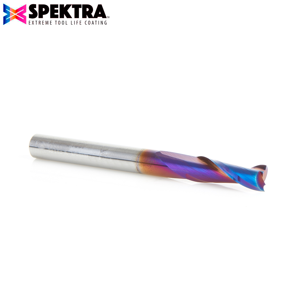 48118-K Solid Carbide Spektra™ Extreme Tool Life Coated Spiral Plunge 6mm Dia x 19mm x 6mm Shank Up-Cut