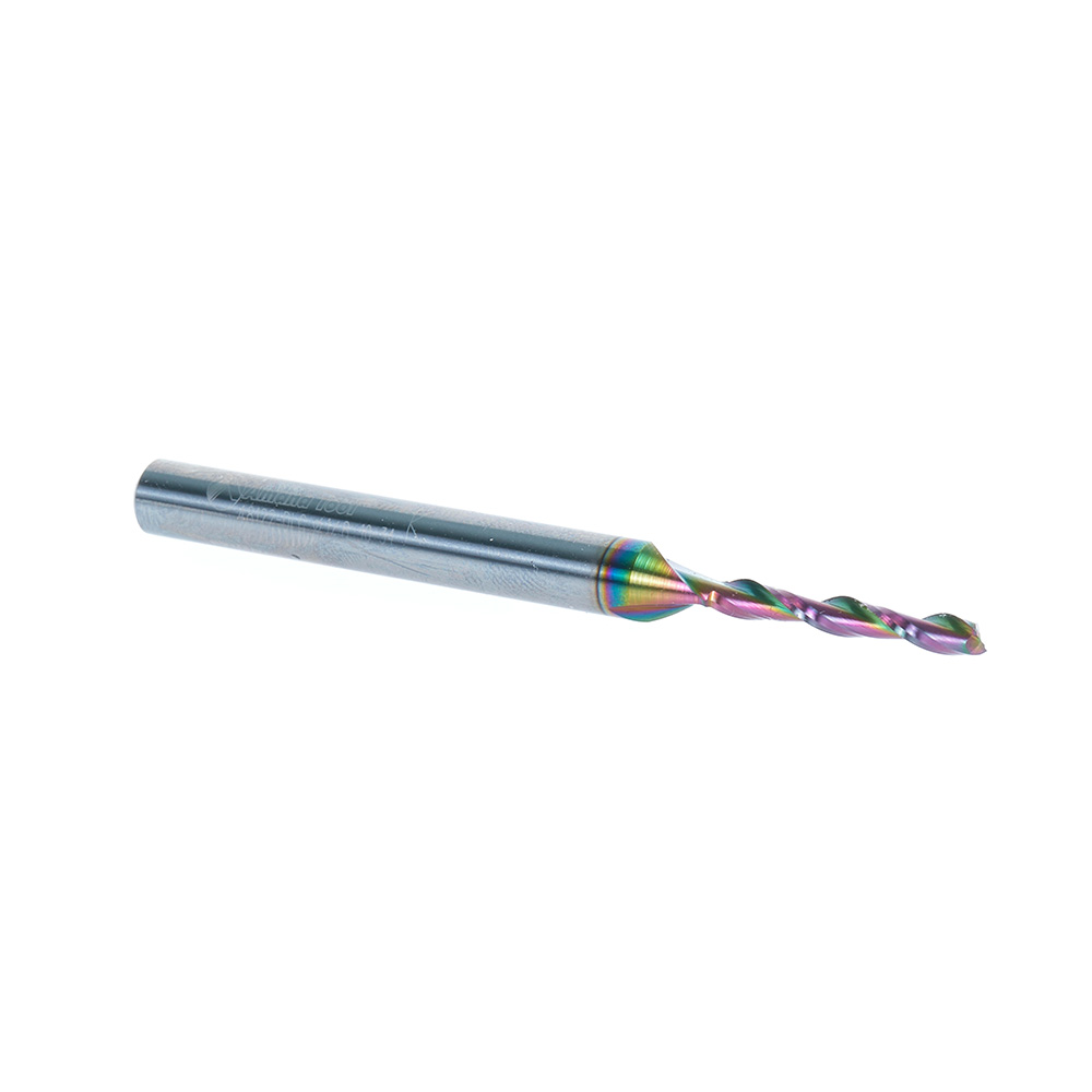 48122-DLC Solid Carbide Spiral Plunge Diamond-Like Carbon (DLC) Coated for Solid Wood 1/8 Dia x 7/8 x 1/4 Inch Shank Up-Cut