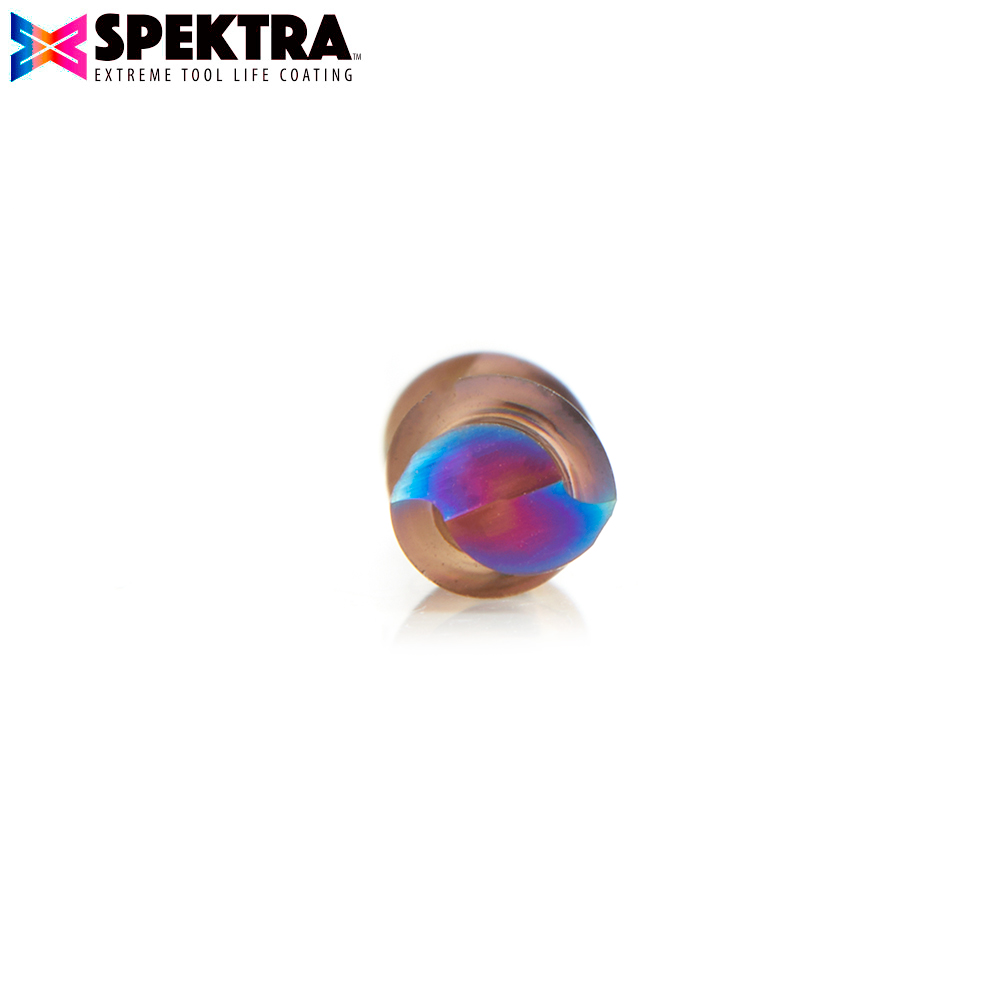 48218-K Solid Carbide Spektra™ Extreme Tool Life Coated Spiral Plunge 6mm Dia x 19mm x 6mm Shank for Drilling Shelf Pin Holes