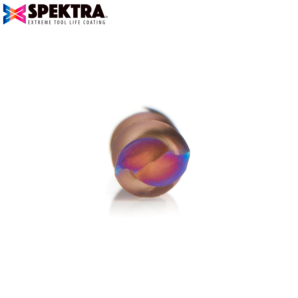 48220-K Solid Carbide Spektra™ Extreme Tool Life Coated Spiral Plunge 6mm Dia x 25mm x 6mm Shank for Drilling Shelf Pin Holes