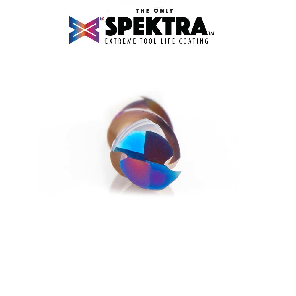 48304-K CNC Solid Carbide Spektra™ Extreme Tool Life Coated Compression Spiral 6mm Dia x 20mm x 6mm Shank