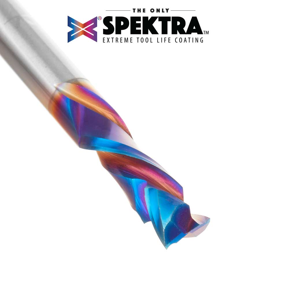 48304-K CNC Solid Carbide Spektra™ Extreme Tool Life Coated Compression Spiral 6mm Dia x 20mm x 6mm Shank