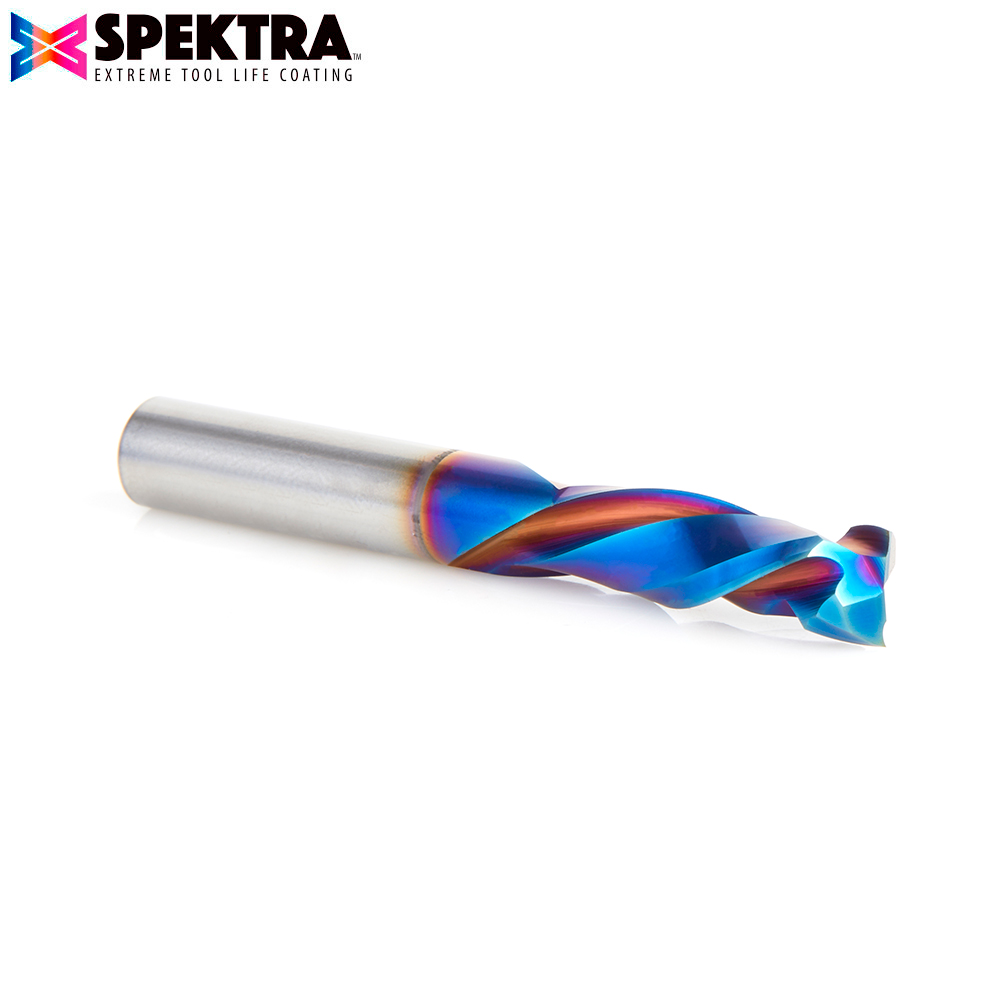 48352-K CNC Solid Carbide Spektra™ Extreme Tool Life Coated Mortise Compression Spiral 8mm Dia x 25mm x 8mm Shank