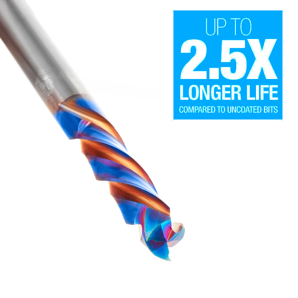 48358-K CNC Solid Carbide Spektra™ Extreme Tool Life Coated Mortise Compression Spiral 6mm Dia x 25mm x 6mm Shank