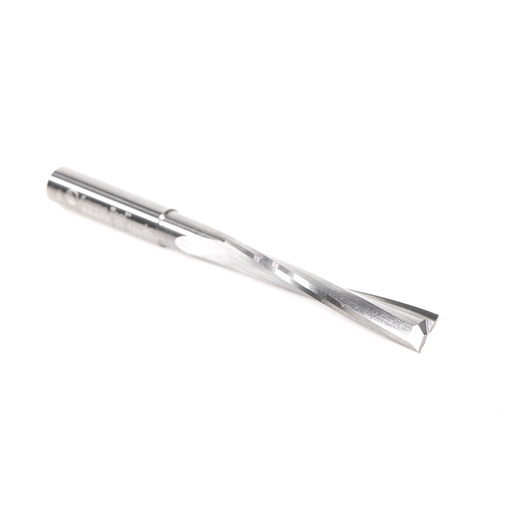 48468 Solid Carbide CNC Foam Cutting Up-Cut Square End Spiral 1/4 Dia x 1-1/2 x 1/4 Shank x 3 Inch Long Router Bit with Slow Helix