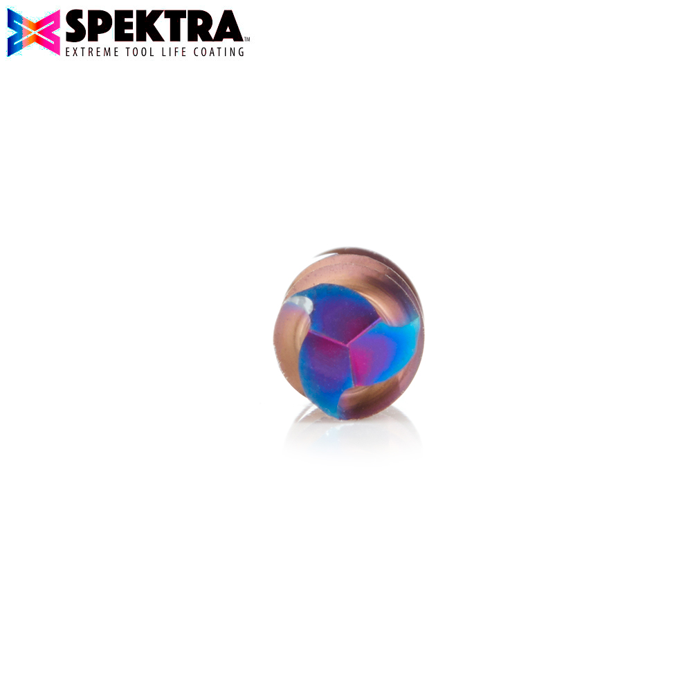 48502-K Solid Carbide Spektra™ Extreme Tool Life Coated Spiral Plunge 6mm Dia x 19mm x 6mm Shank Down-Cut, 3-Flute for Drilling Shelf Pin Holes