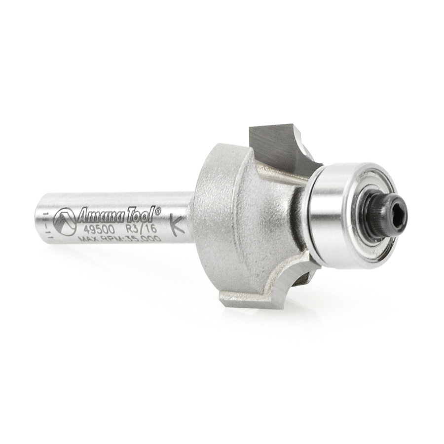 49500 Carbide Tipped Corner Round 3/16 Radius x 7/8 Dia x 1/2 x 1/4 Inch Shank