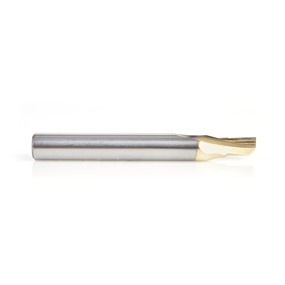 51450 Soft Aluminum Cutting 3/16 Dia x 1/4 x 1/4 Shank Single Flute Up-Cut (Up Shear) Solid Carbide ZrN Coated