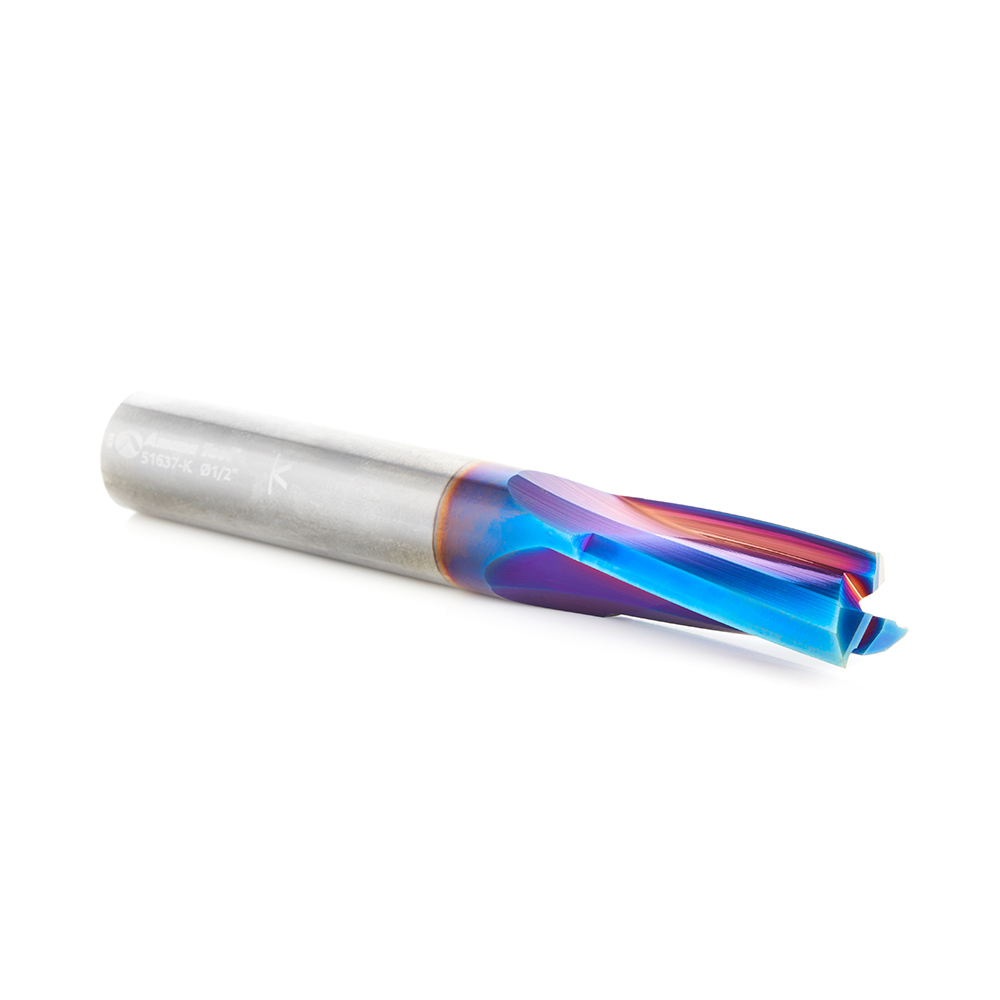 51637-K Solid Carbide Spektra™ Extreme Tool Life Coated Spiral Finisher 1/2 Dia x 1-1/8 x 1/2 Shank Up-Cut Router Bit