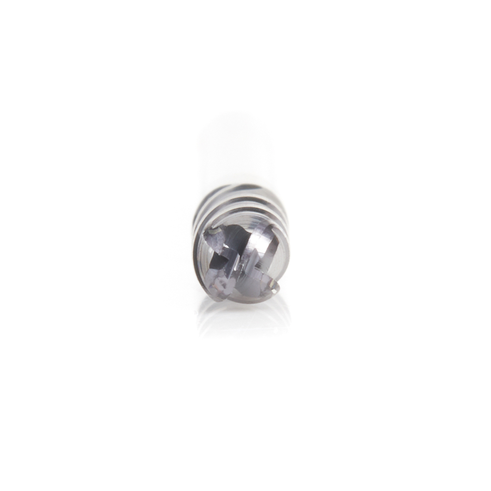 51792 High Performance Solid Carbide CNC Steel, Stainless Steel & Composite Cutting Variable Helix Spiral Ball Nose with AlTiN Coating 4-Flute x 1/8 Dia x 3/8 x 1/8 Shank x 1-1/2 Inch Long Up-Cut Router Bit/End Mill