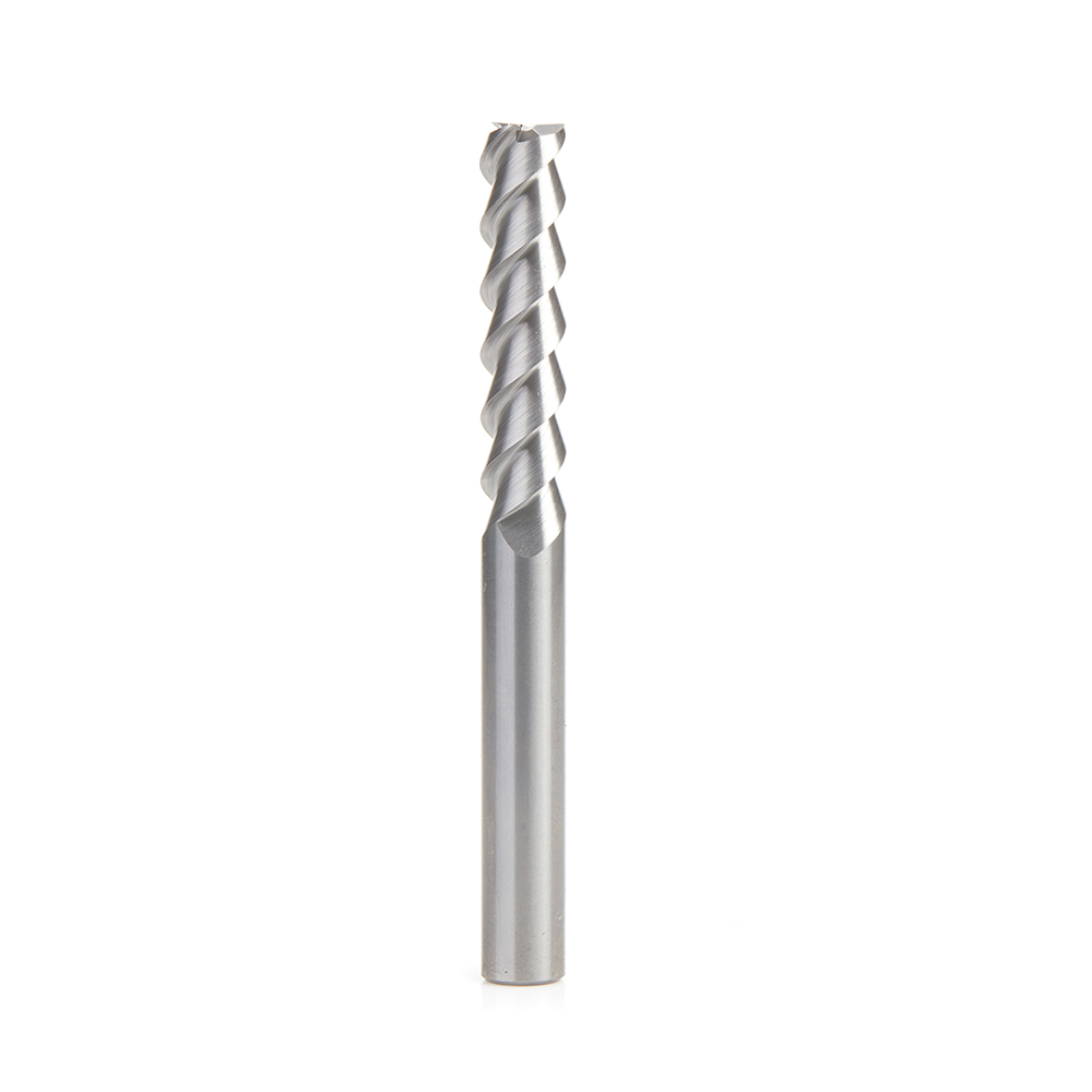 51820 CNC Solid Carbide 3 Flute Aluminum and Acrylic Cutting 55º Helix End Mill 10mm Dia x 45mm x 10mm Shank