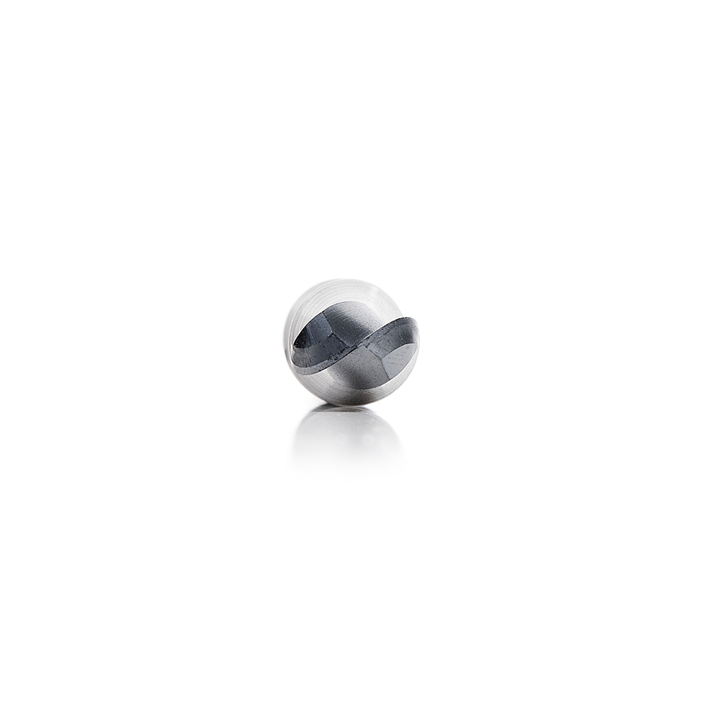 51913 High Performance Solid Carbide CNC Steel, Stainless Steel & Composite Cutting Variable Helix Spiral Ball Nose with AlTiN Coating 2-Flute x 3/16 Radius x 3/8 Dia x 1-1/8 x 3/8 Shank x 3 Inch Long Up-Cut Router Bit/End Mill