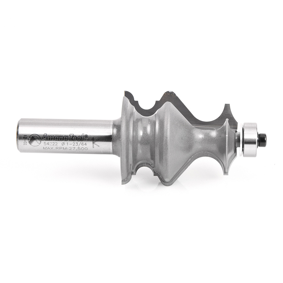 54222 Carbide Tipped Classical Architectural Molding 1/8 x 3/32 x 1/4 x 7/16 Radius x 1-3/8 Dia x 1-5/8 x 1/2 Inch Shank