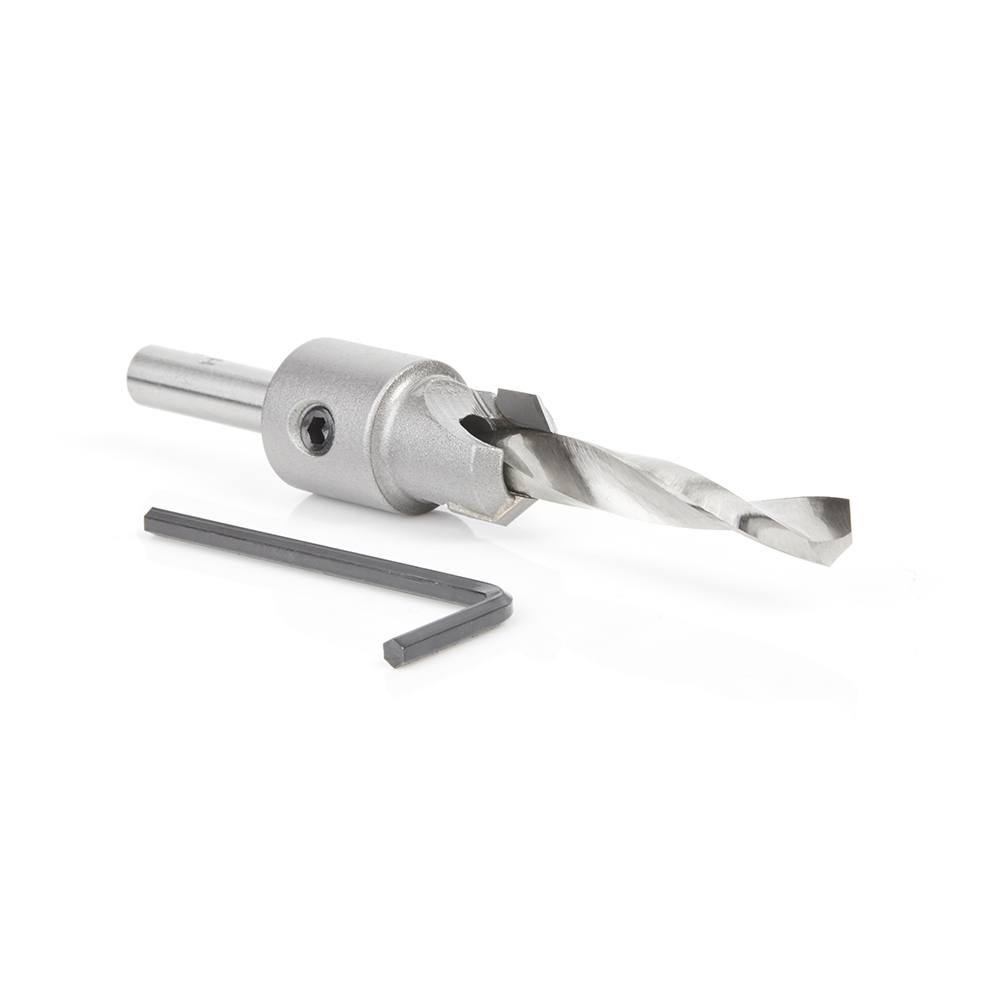 55130 Carbide Tipped 82 Degree Shankless Countersink with Slow Spiral Drill, #20 Screw 5/8 Dia x 5/16 Drill Dia x 5/16 Drill Shank