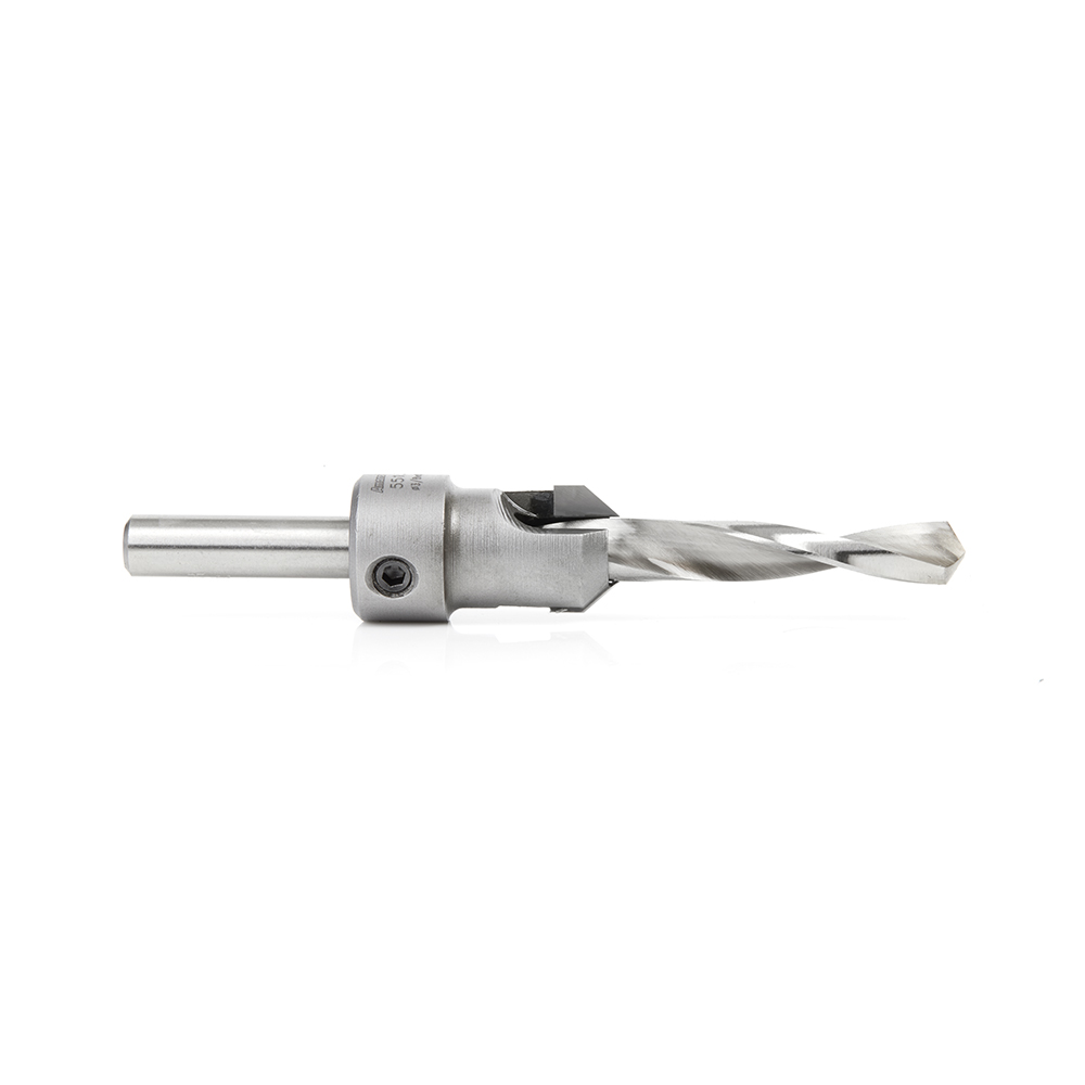 55134 Carbide Tipped 82 Degree Shankless Countersink with Slow Spiral Drill, #24 Screw 3/4 Dia x 3/8 Drill Dia x 3/8 Drill Shank