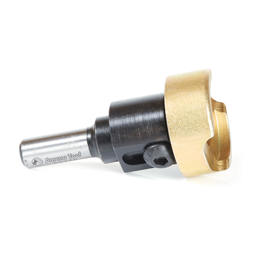 55246 Adjustable Depth Stop /& No-Thrust Ball Bearing Adapter 1-1//4 Dia x 3 Amana Tool