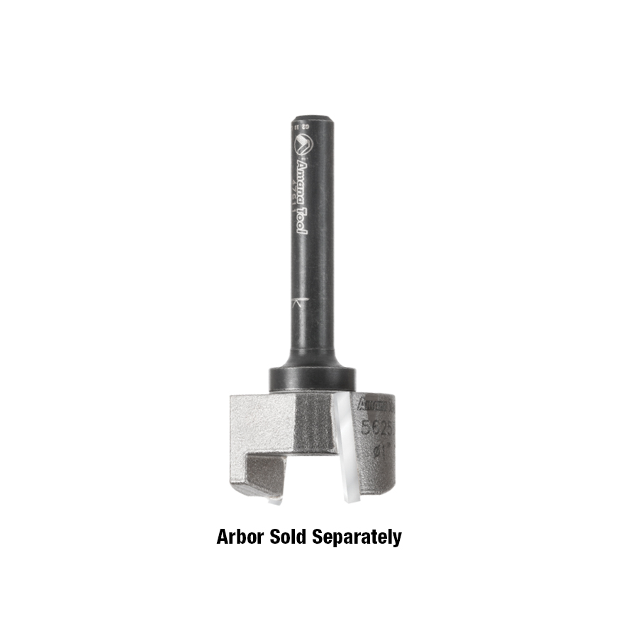 55258 Carbide Tipped Mortising Screw Down Shear Cutter 1-1/4 Dia x 5/8 Inch x 1/4 - 28 Thread
