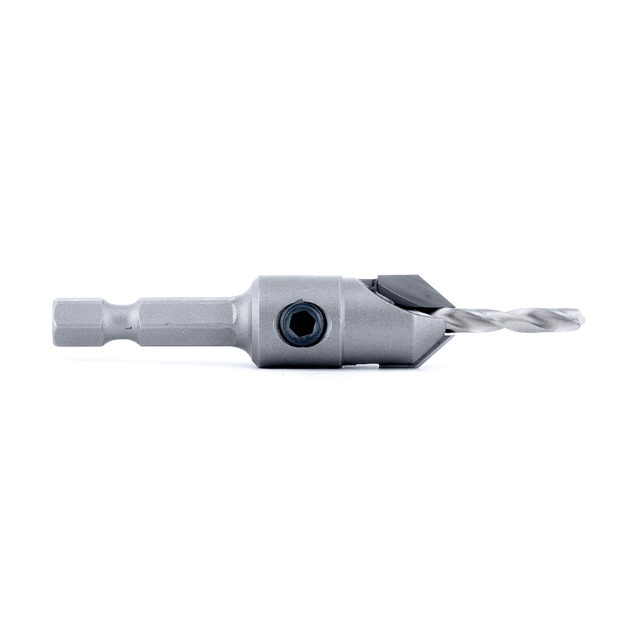 55268 Carbide Tipped 82 Degree Countersink 1/2 Dia x 49 Deg x 1/4 Quick Release Hex Shank for Wood Screw #12