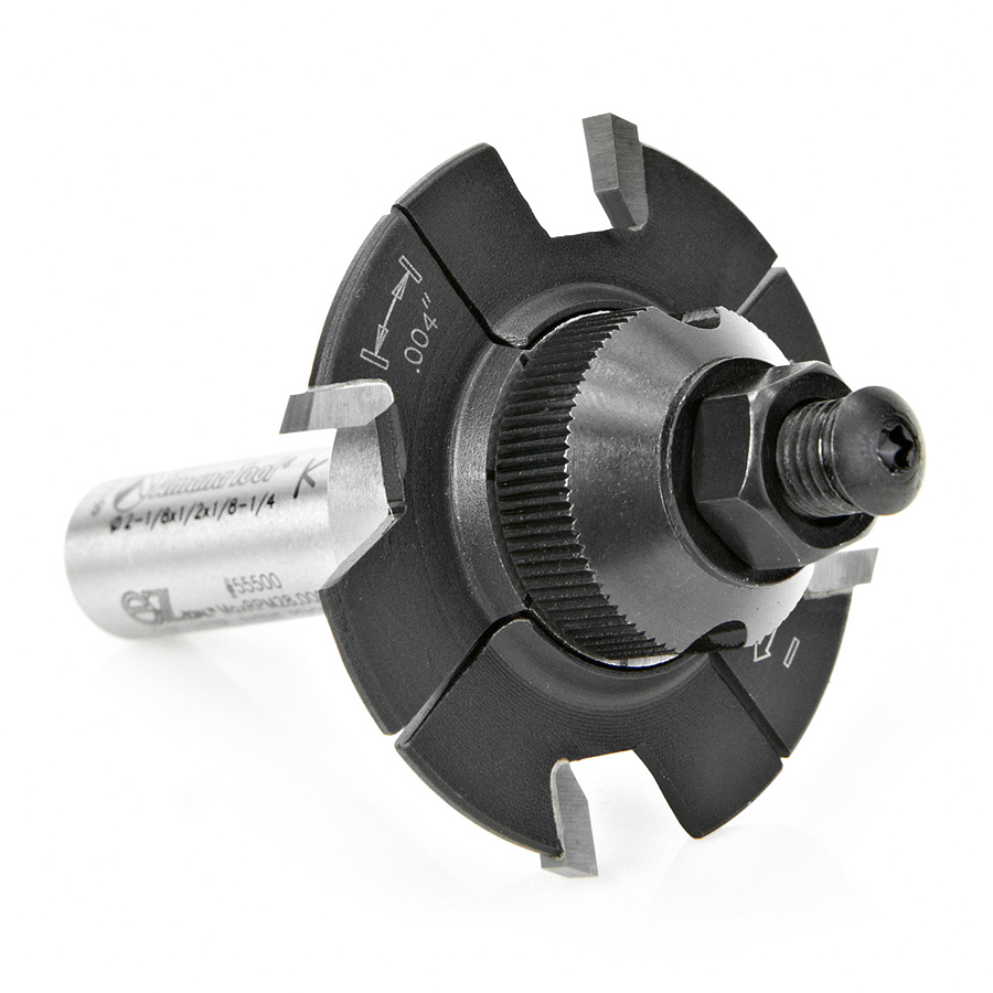 55500 E-Z Dial Slot Cutter 4 Wing x 2-1/8 Dia x 1/8-1/4 x 1/2 Inch Shank
