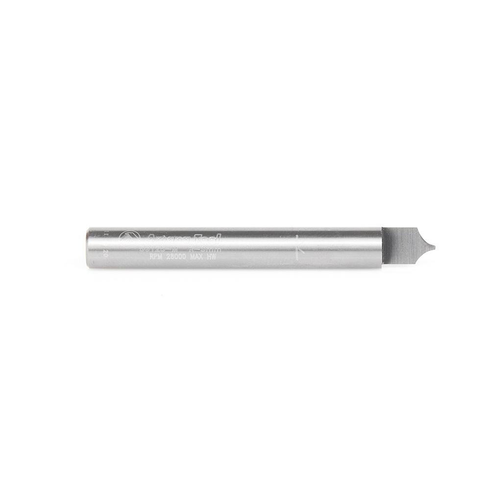 56125-M Solid Carbide Point Cutting Roundover 3mm Radius x 6mm Dia x 8mm x 6mm Shank Router Bit