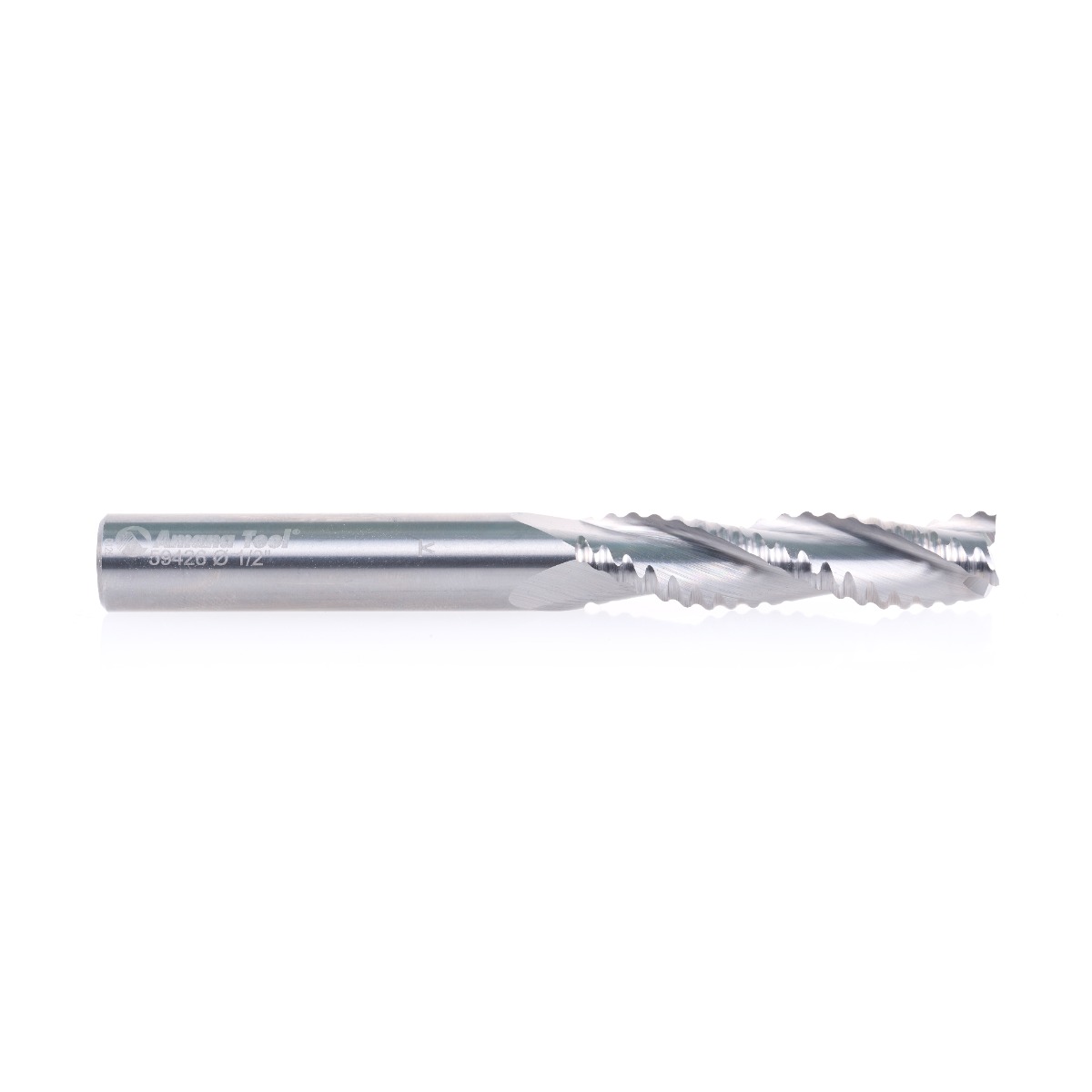 59426 CNC Solid Carbide High Helix Ripper 3 Flute Chipbreaker 1/2 Dia x 2 x 1/2 Inch Shank Up-Cut Router Bit