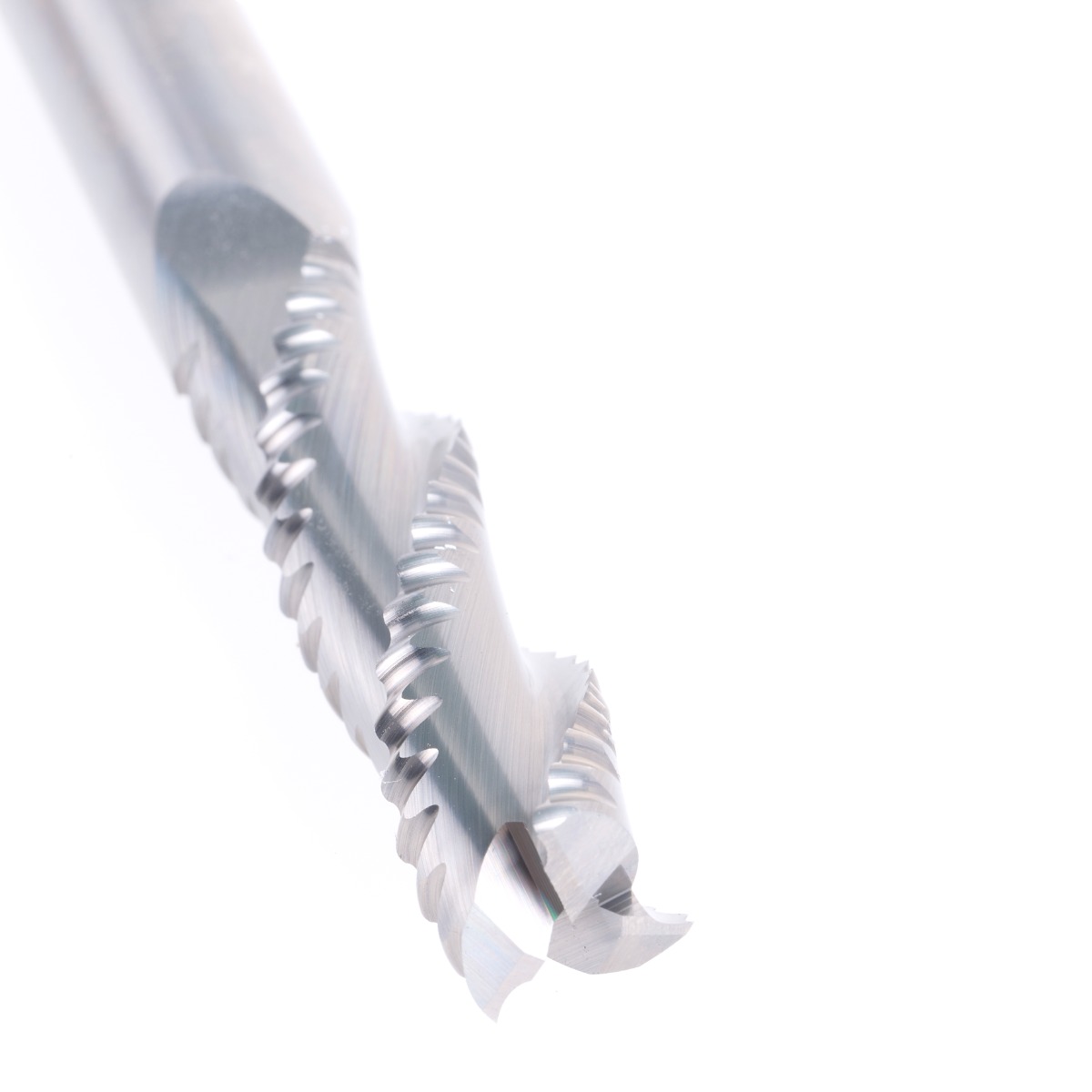 59426 CNC Solid Carbide High Helix Ripper 3 Flute Chipbreaker 1/2 Dia x 2 x 1/2 Inch Shank Up-Cut Router Bit