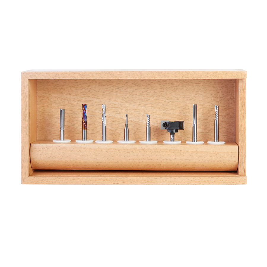 AMS-164 8-Pc CNC Starter Router Bit Collection, 1/4 Inch Shank