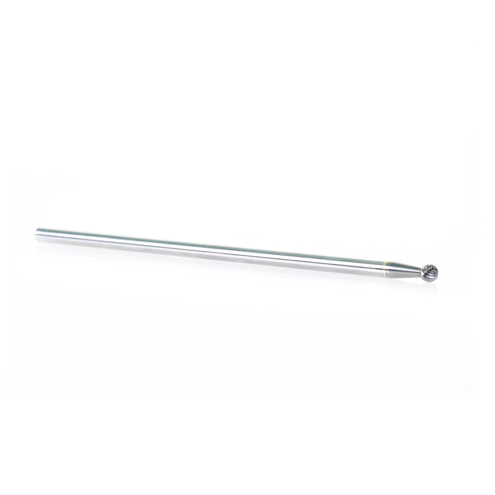 BURS-155 Solid Carbide Ball Shape 1/4 Dia x 7/32 x 1/4 Shank Double Cut SD Burr Bit for Die-Grinders