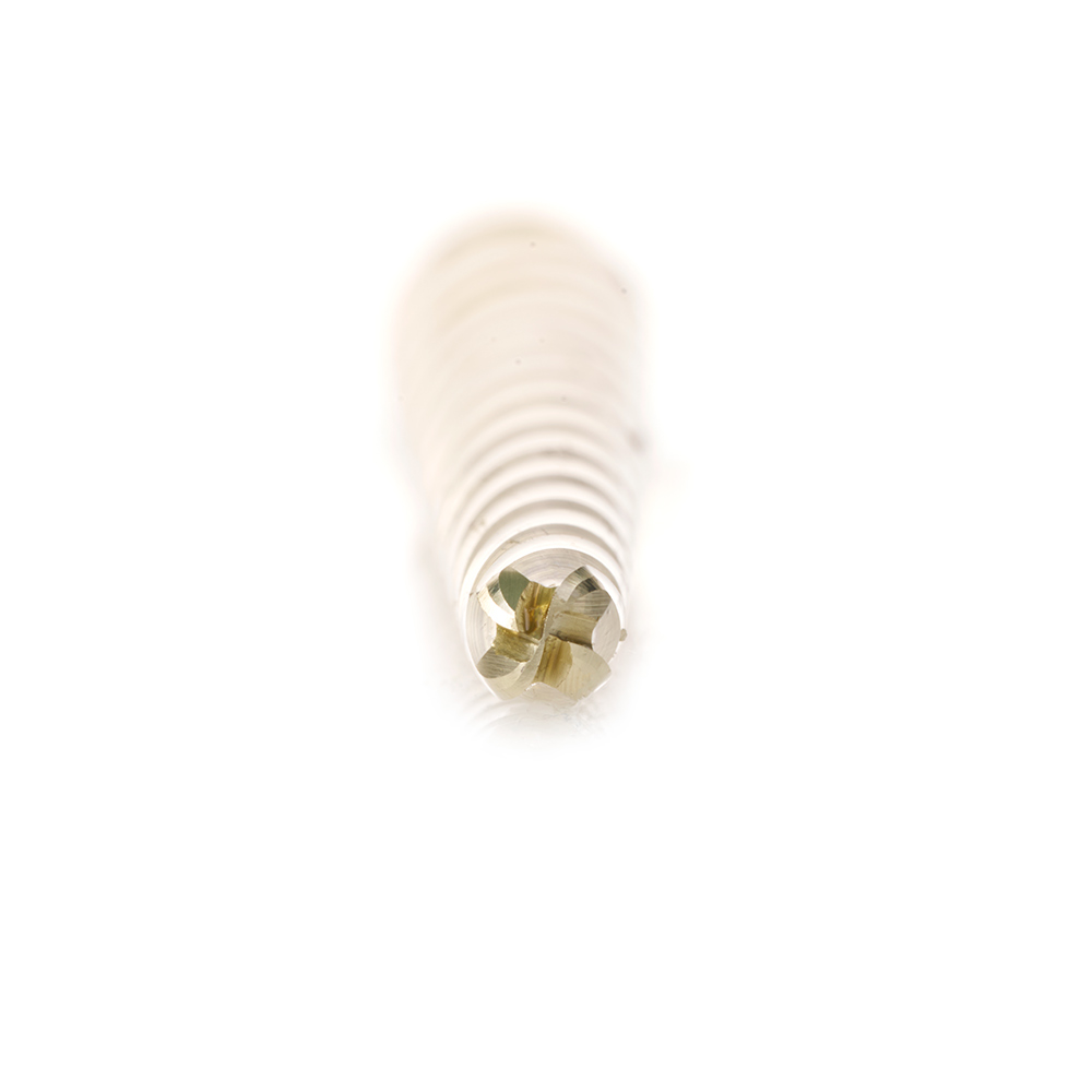 HSS1308 CNC 2D and 3D Carving 1.5 Deg Tapered Angle Ball Tip x 1/4 Dia x 1/8 Radius x 10 x 3/4 Shank x 12 Inch Long x 4 Flute High Speed Steel (HSS) Up-Cut Spiral ZrN Coated Router Bit