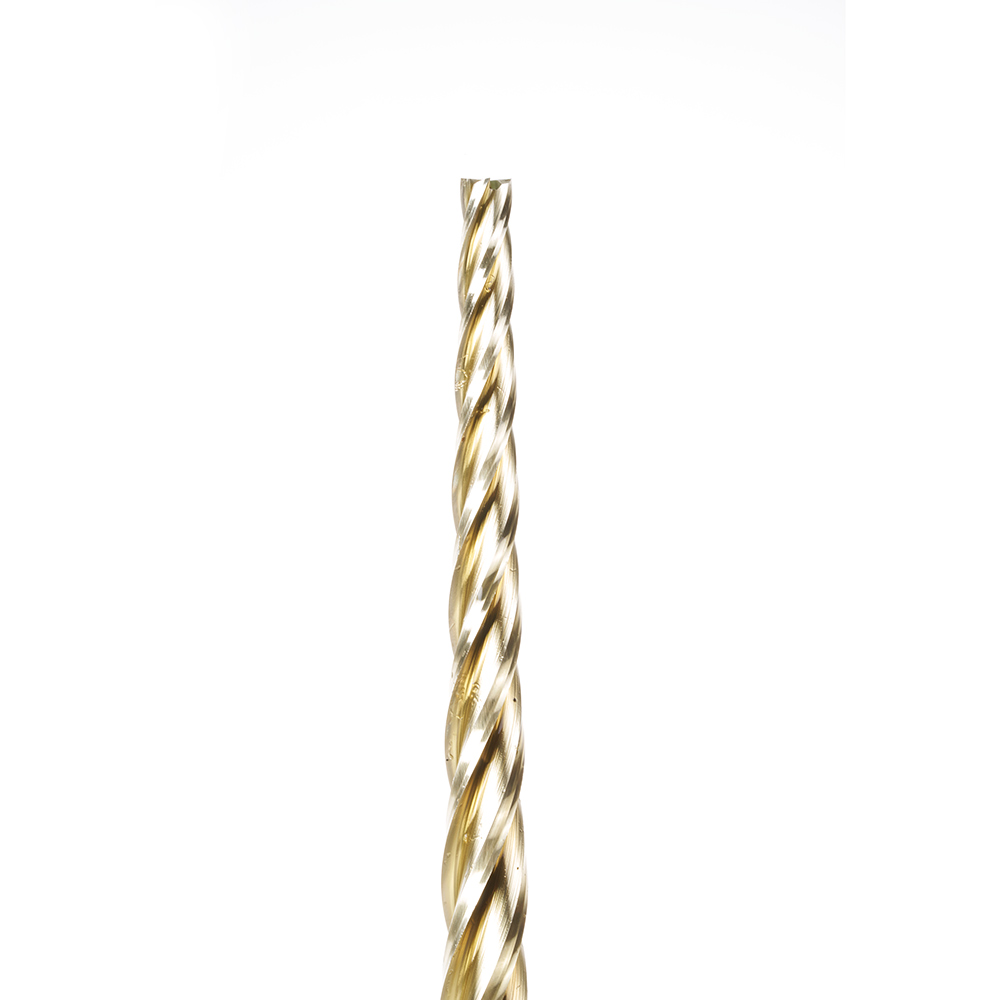 HSS1314 CNC 2D and 3D Carving Flat Bottom 1.5 Deg Angle x 1/4 Dia x 10 x 3/4 Shank x 12 Inch Long x 4 Flute High Speed Steel (HSS) ZrN Coated Router Bit