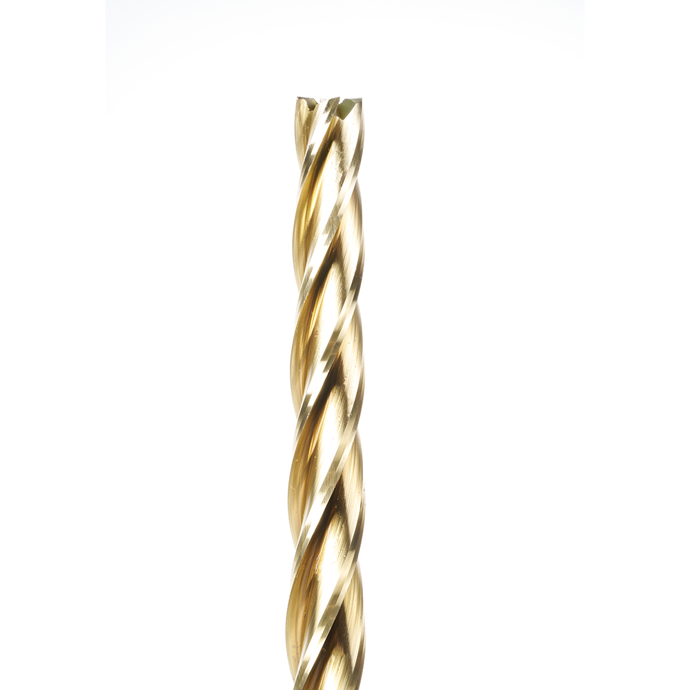 HSS1316 CNC 2D and 3D Carving Flat Bottom 0.7 Deg Angle x 1/2 Dia x 10 x 3/4 Shank x 12 Inch Long x 4 Flute High Speed Steel (HSS) ZrN Coated Router Bit