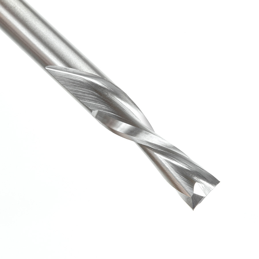 HSS1653 High Speed Steel (HSS) Double Flute Spiral Aluminum Cutting 1/4 Dia x 3/4 x 1/4 Inch Shank Down-Cut Router Bit