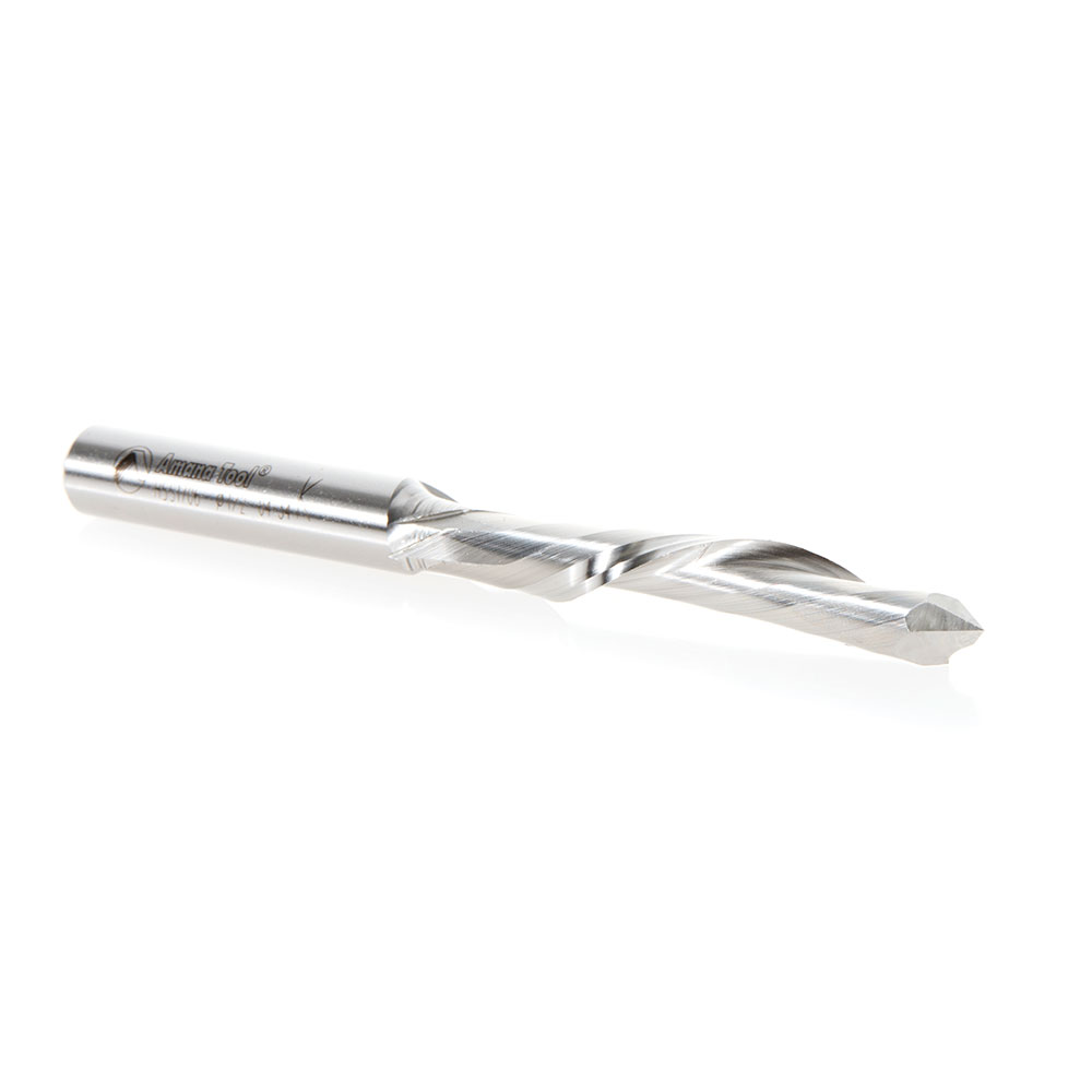 HSS1706 High Speed Steel (HSS) 32° Helix 1/2 Dia x 2-1/2 x 1/2 Shank Single Flute Down-Cut Steel Door Bit