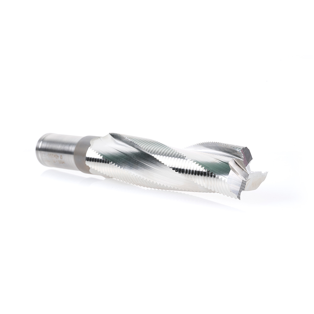 HSS1802 High Speed Steel (HSS) Spiral 3 Flute with Chipbreaker for Hundegger Machines 40mm Dia x 165mm x 30mm Shank Router Bit